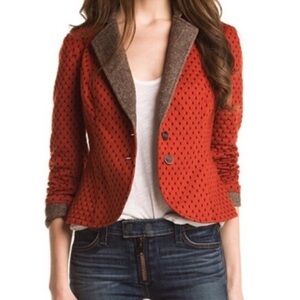 Free People Tweed Polka Dot Blazer XS